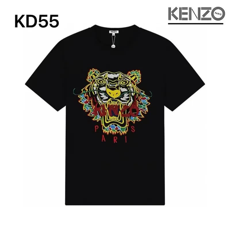 Kenzo Tiger Graphic Tee Embroidered Tiger — WF27黑T