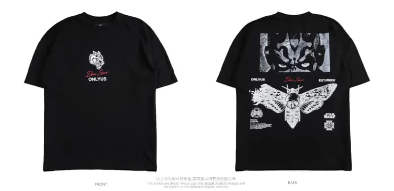 Off-White Graphic T-Shirt Moth Print