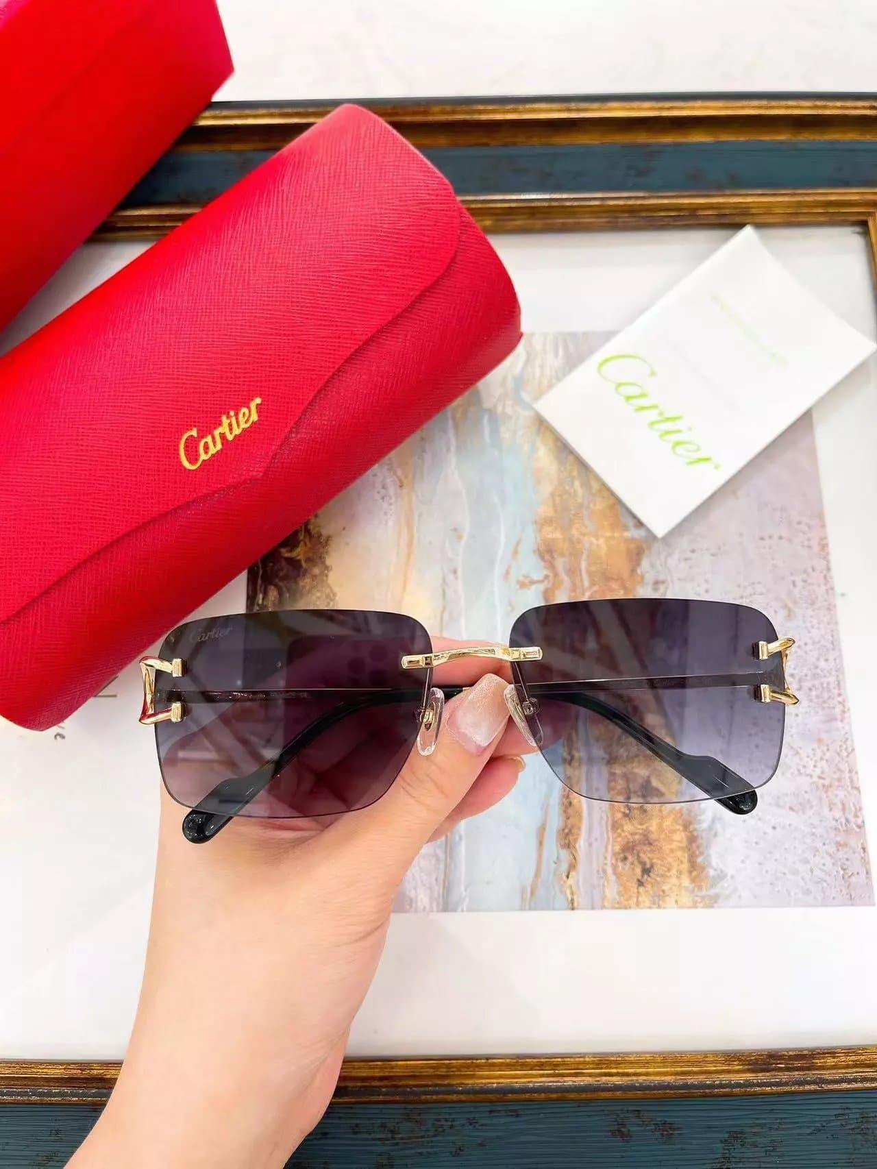 Cartier Sunglasses Juste Un Clou Rimless