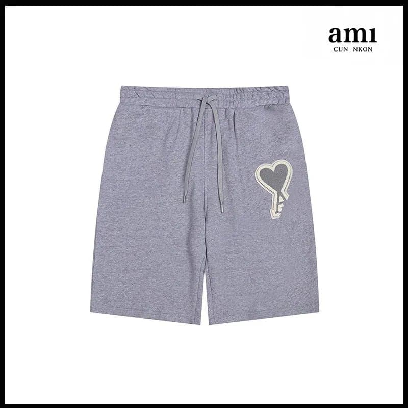 AMI Paris Drawstring Shorts Distressed — 花灰【A13车章款】