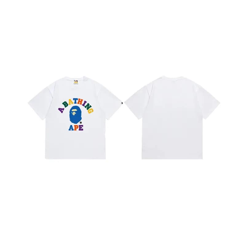 BAPE Short-Sleeve Tee Rainbow Ape Head