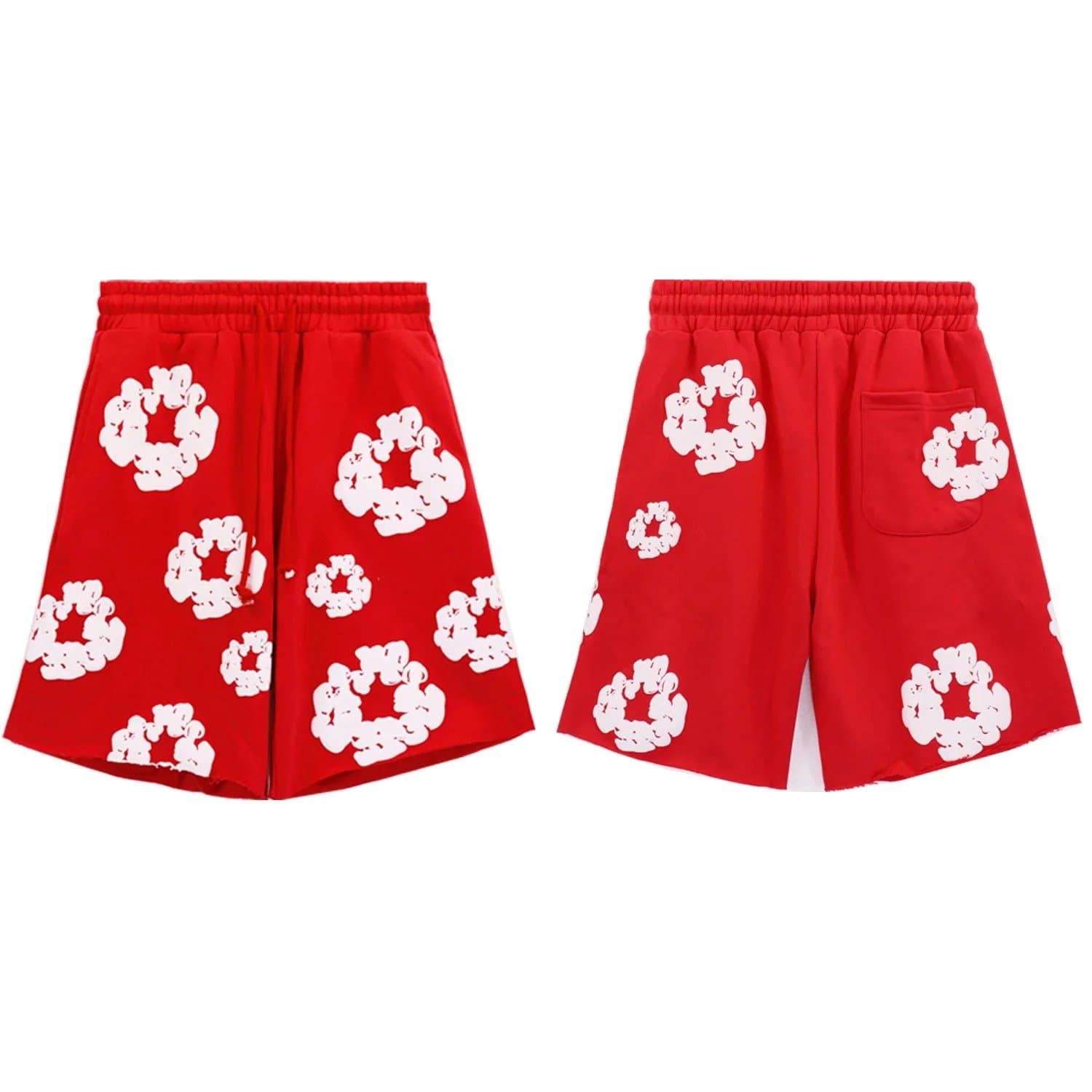 Gallery Dept. Printed Shorts Cloud Logo Print — 红色短裤
