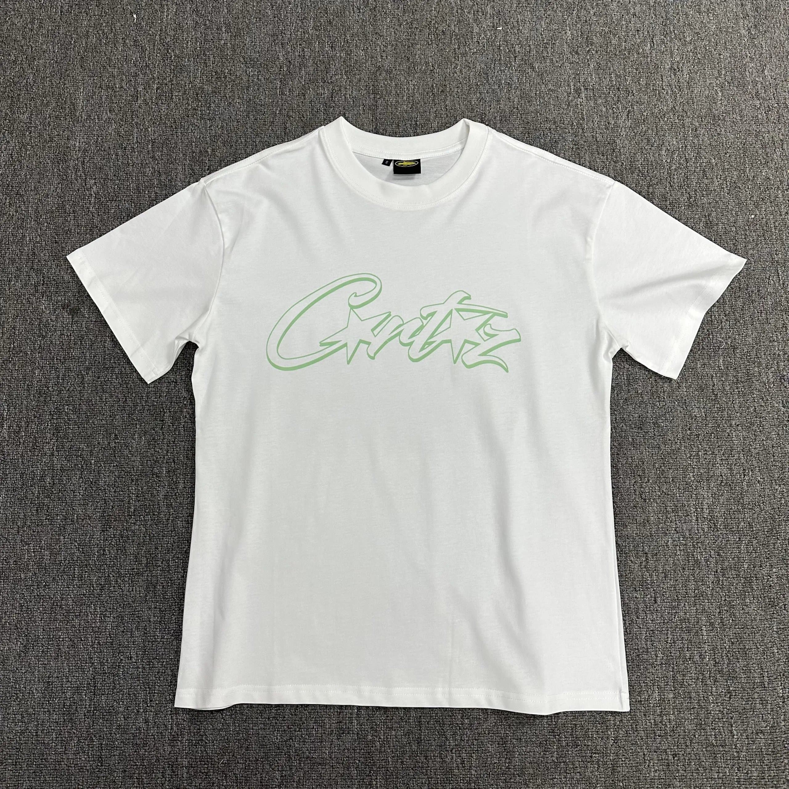 Corteiz Graphic Tee Green Outline Logo