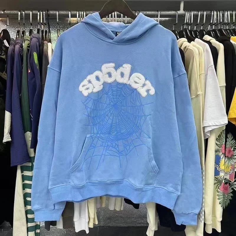 Sp5der Hooded Sweatshirt Spiderweb Embroidery