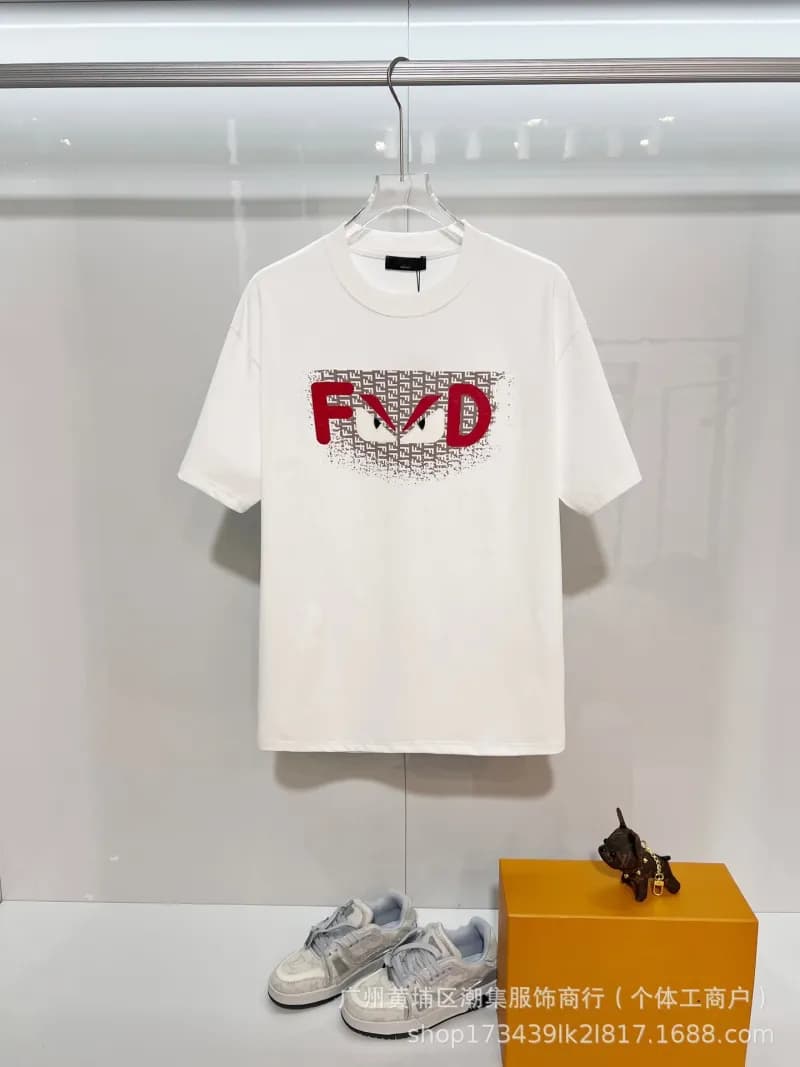 Logo Graphic T-Shirt FENDI Monster Print