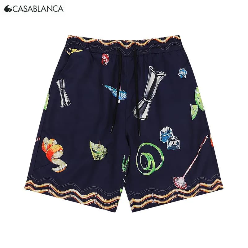 Balenciaga Heart Print Shorts Gradient Heart Pattern — K29