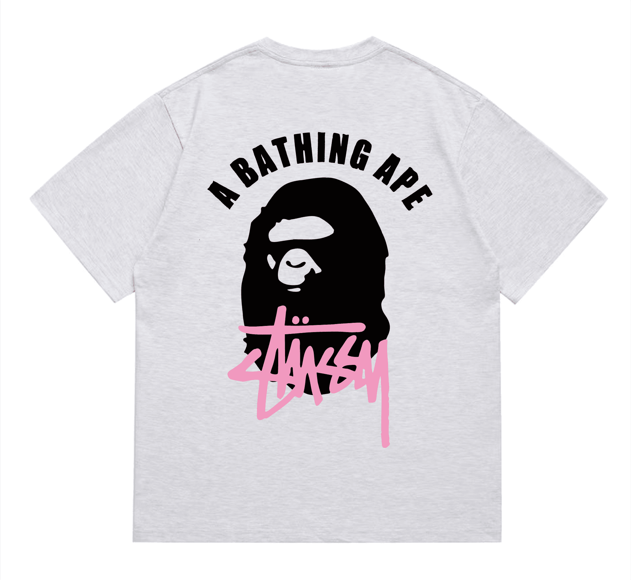 BAPE × Stüssy Graphic Tee Pixel Camo Ape Head — S26