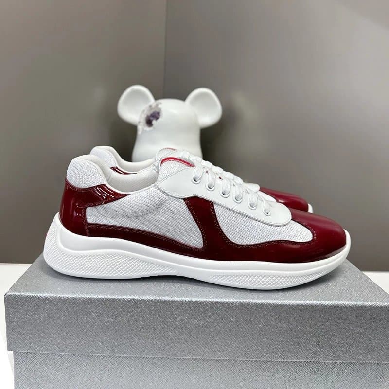 Prada Cloudbust Thunder White and Patent Red