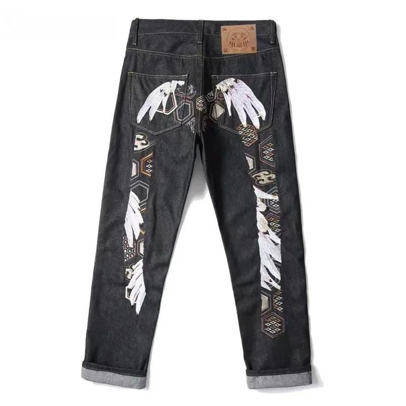 BAPE Denim Pants Daruma Print — 7