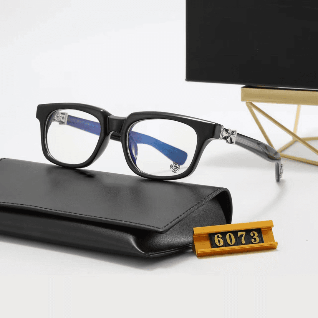 Chrome Hearts Rectangular Optical Frame Fleur-de-Lis Accents — 30