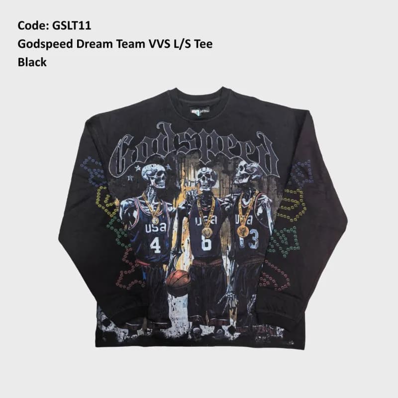 Godspeed Dream Team VVS L/S Tee Skeleton USA Basketball Print