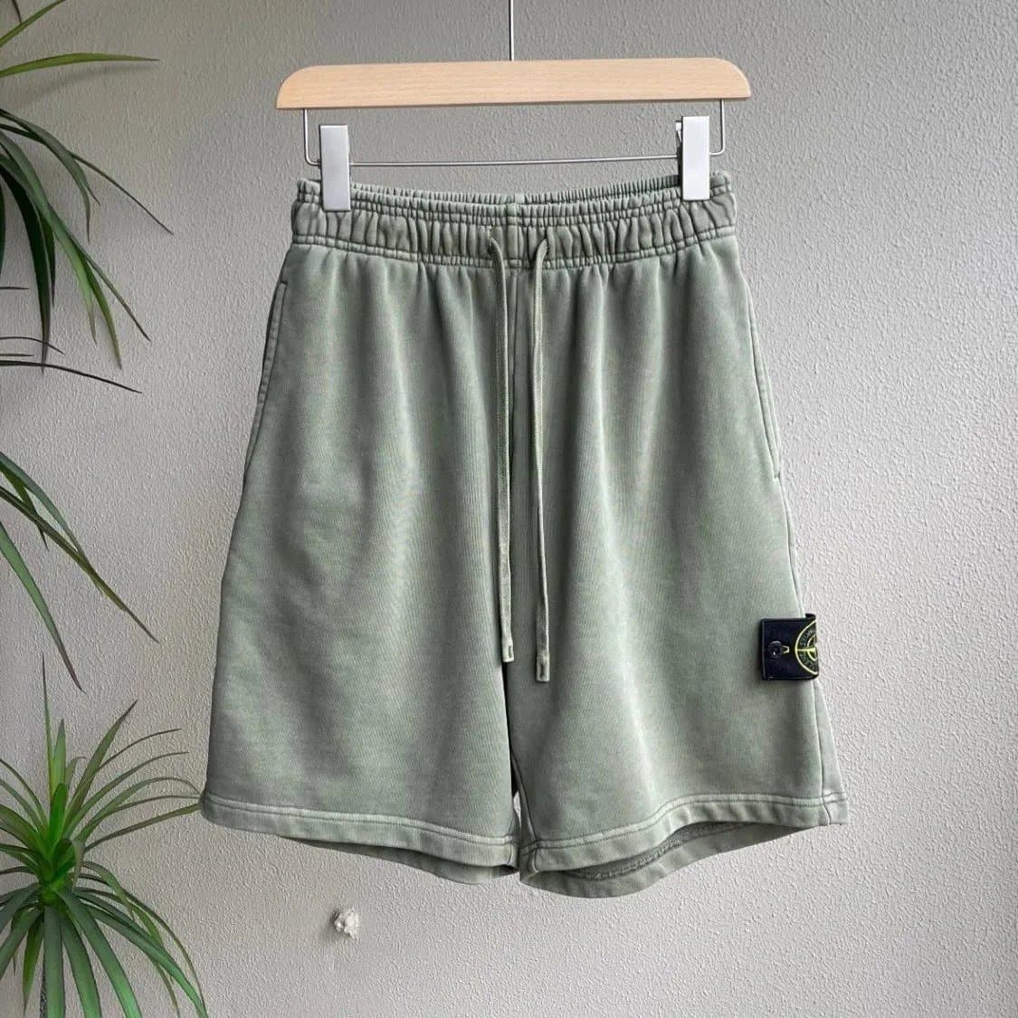 Stone Island Corduroy Shorts Olive Green