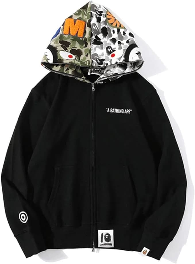 BAPE Full-Zip Hoodie Camouflage Hood