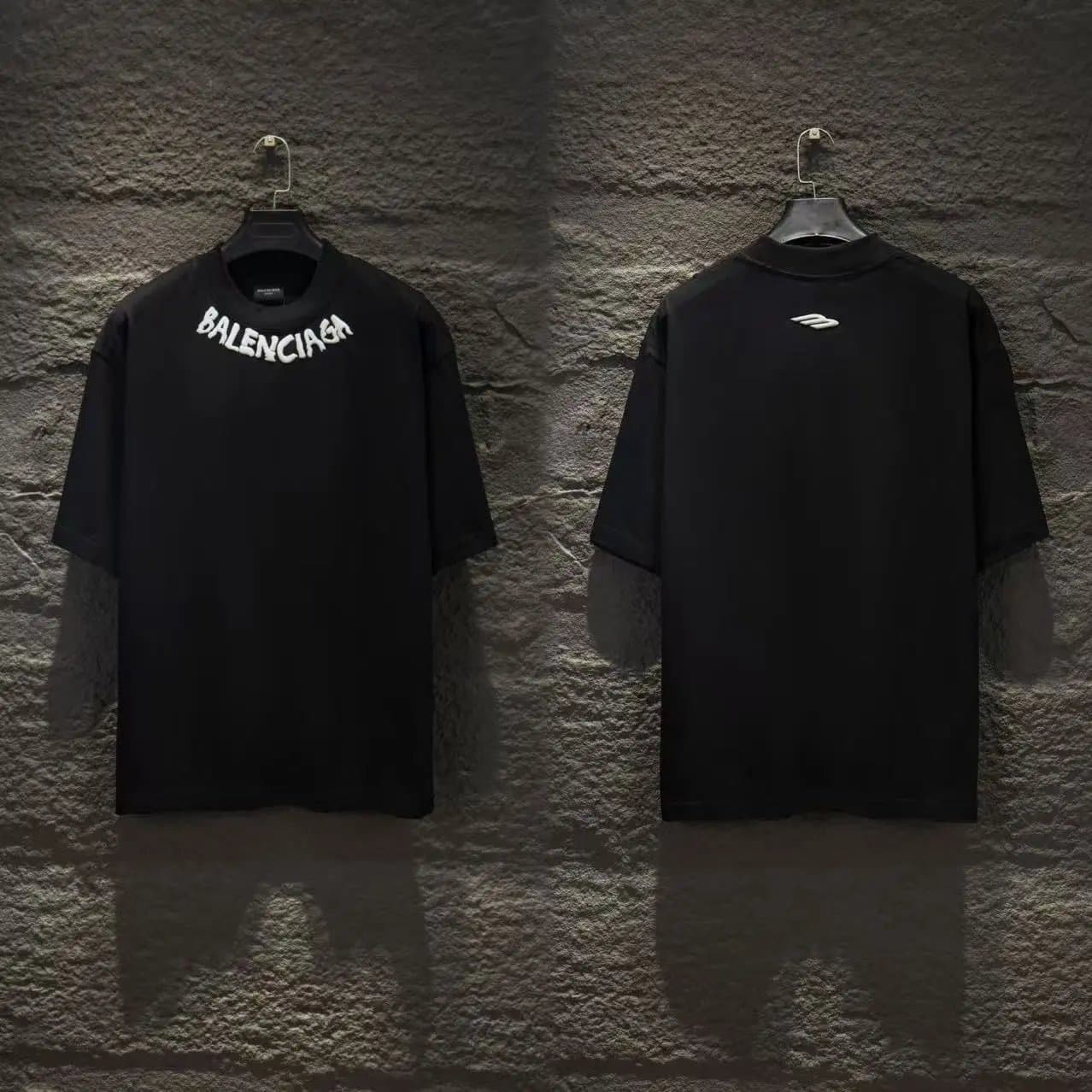 Balenciaga Logo T-Shirt Embroidered Logo