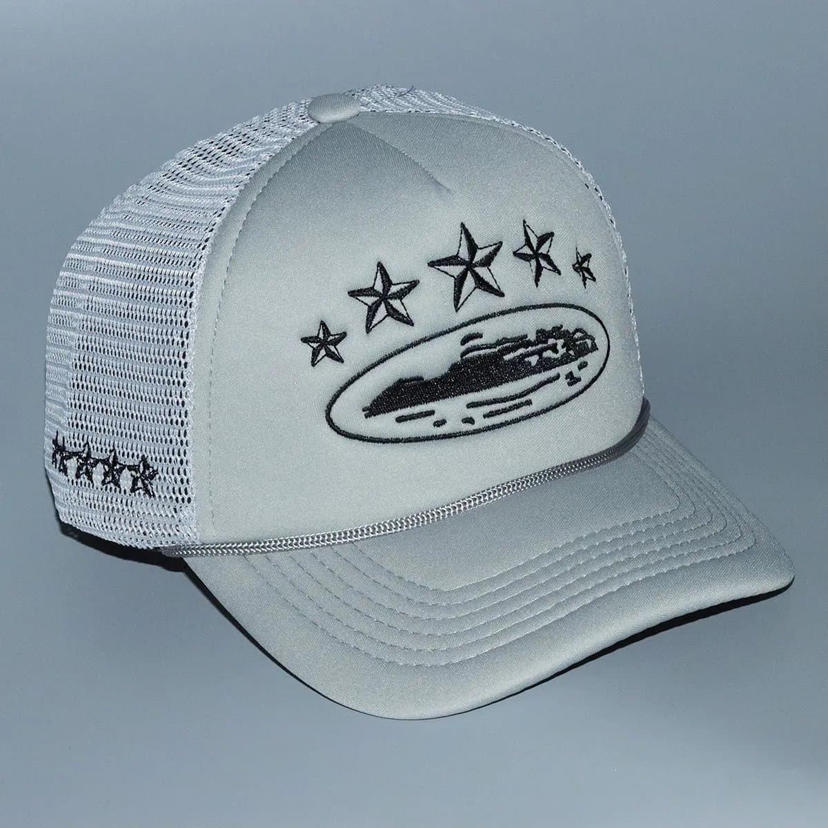 Palace Trucker Cap Five Star — 常规标准 · 灰色