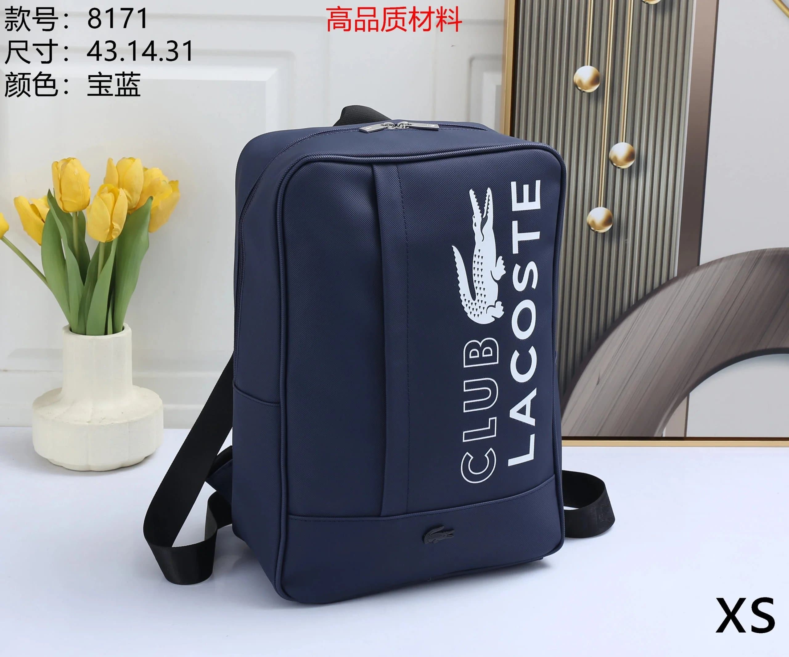 Lacoste Club Backpack Logo Print