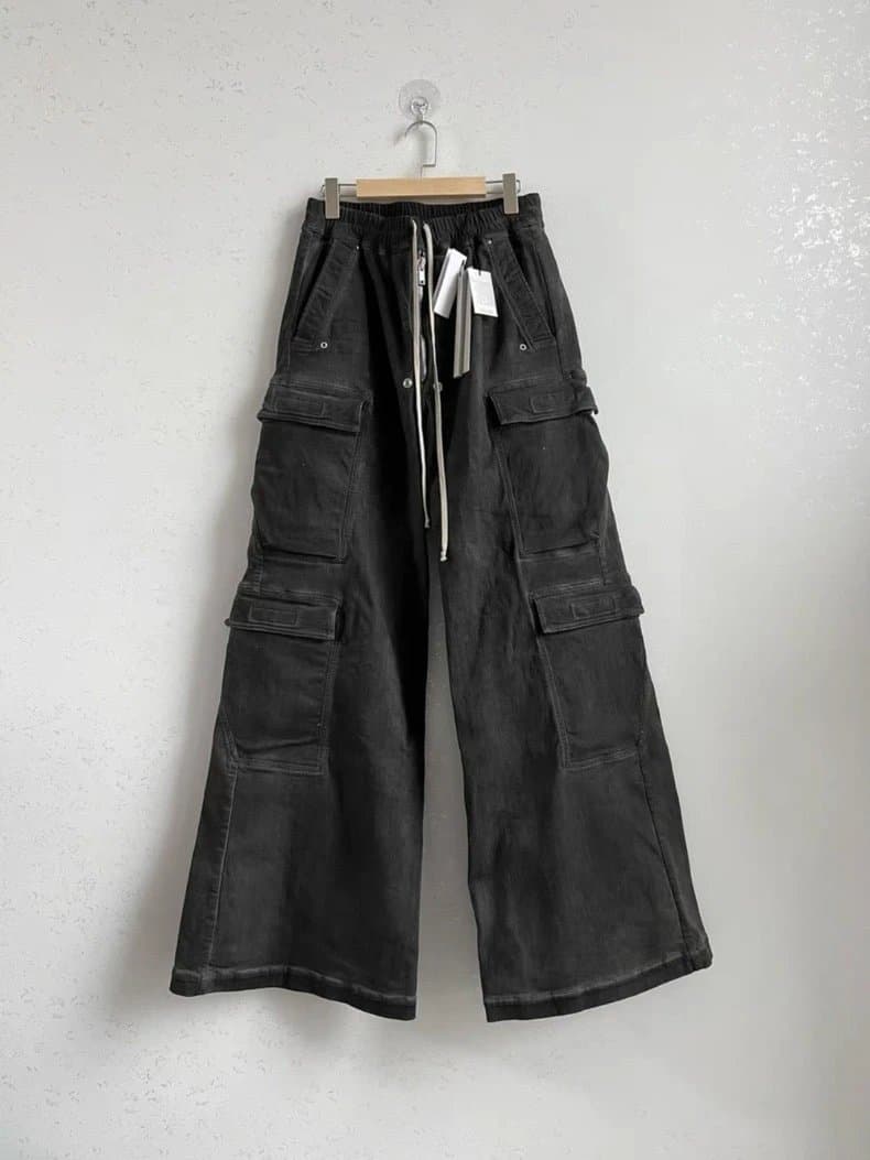 Rick Owens Cargo Trousers Wide-Leg Utility