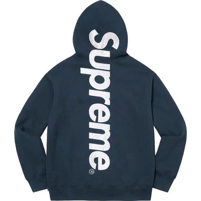 Supreme Long Sleeve Tee Embroidered Logo — S095 Blue