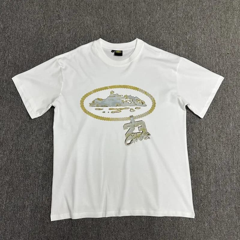 Corteiz T-Shirt Camo Logo — 3110 白色