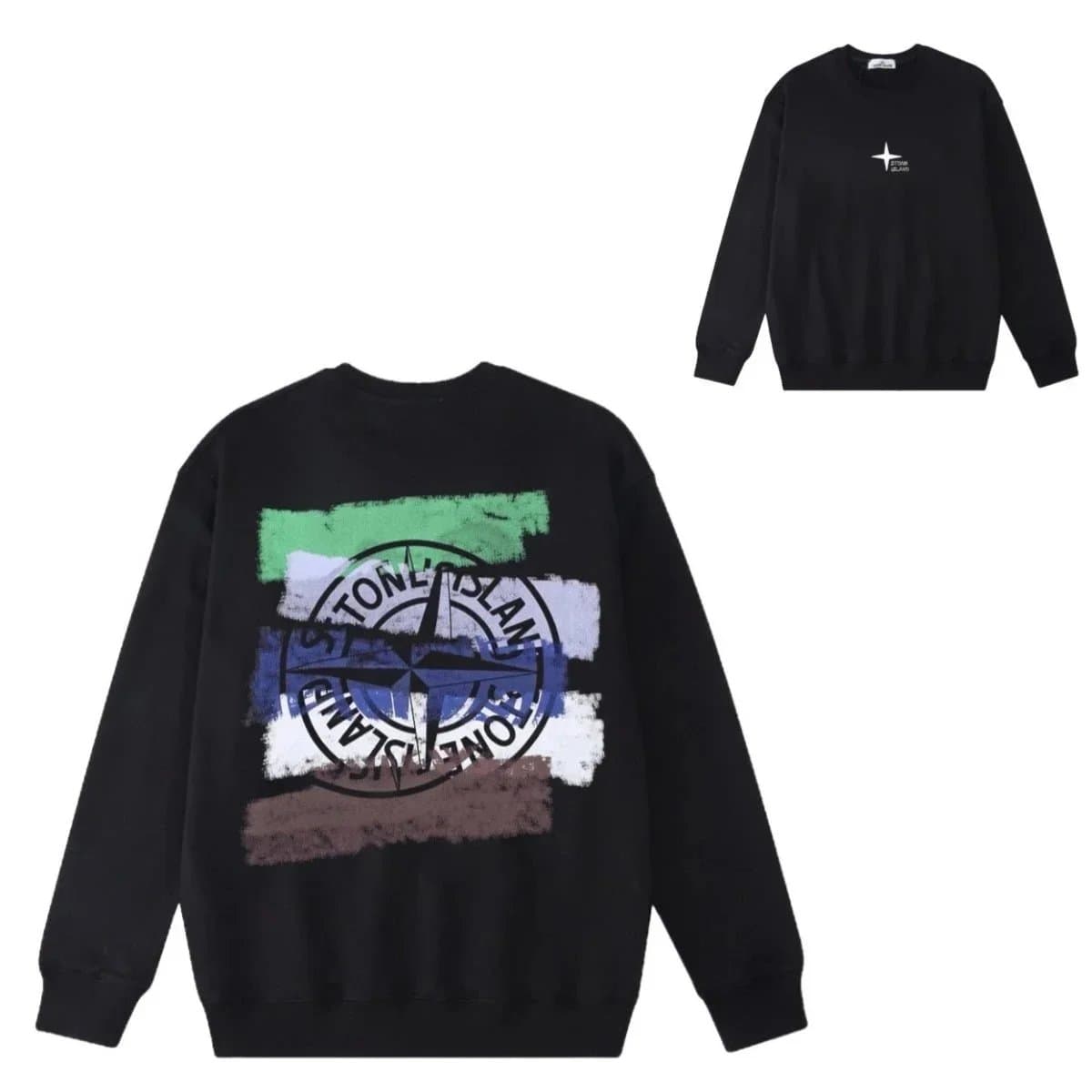 Stone Island Crewneck Sweatshirt Compass Patch — JMFS-YLWY-0107
