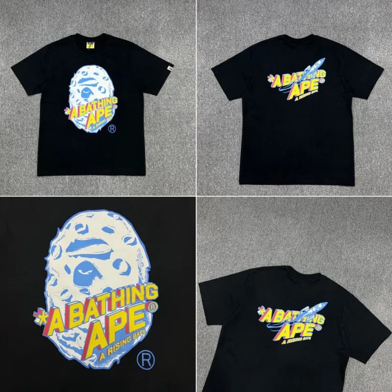 BAPE × Off-White × Supreme Short-Sleeve Tee Multi-Logo Patchwork — 021黑色
