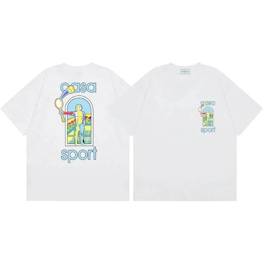 Casablanca Sport Graphic Tee Tennis Arch Print