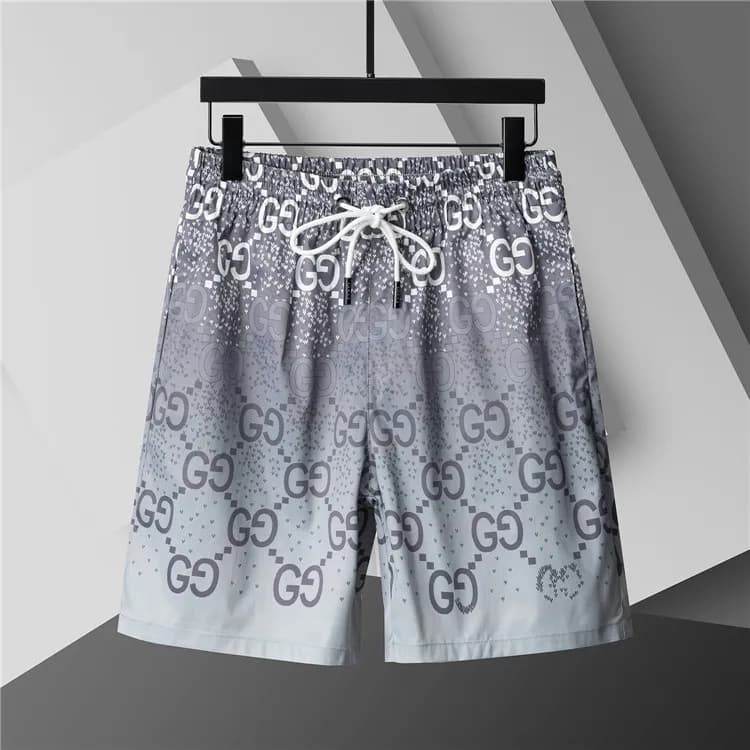 Balmain Logo Tape Shorts Black with White Logo Tape — 3788 silver gray