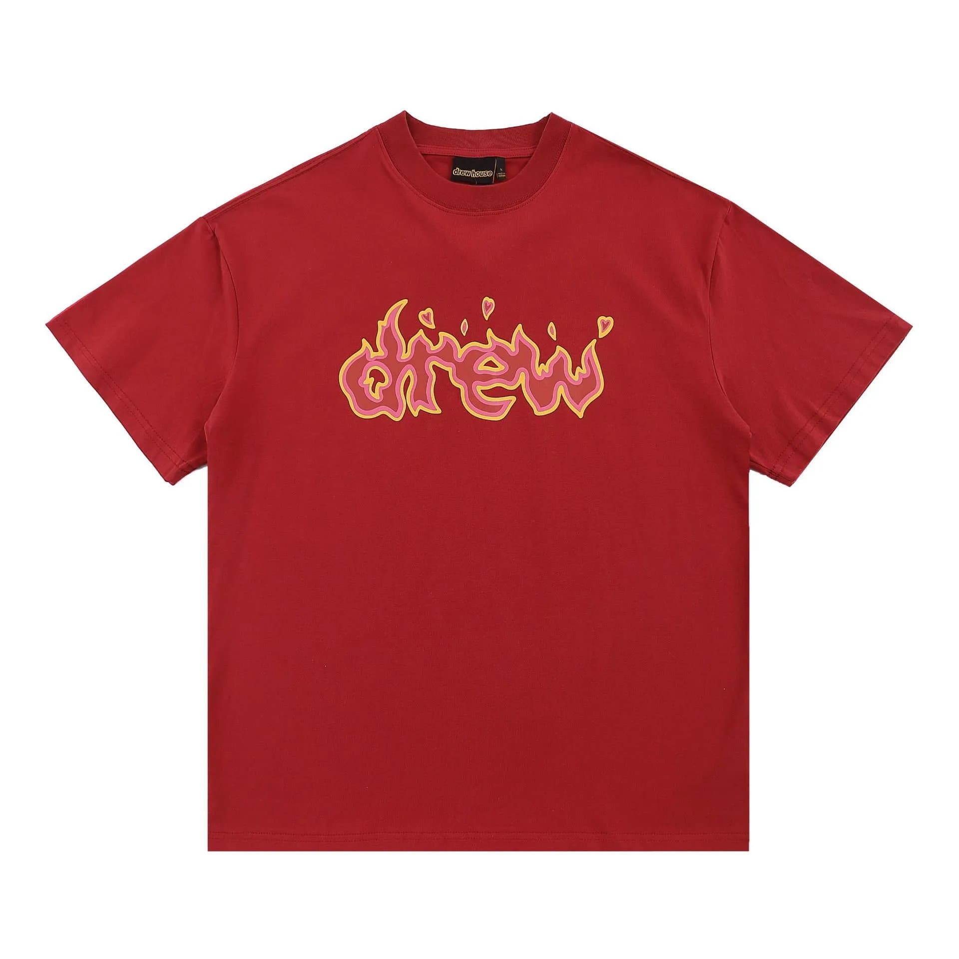 Fear of God Essentials Smiley Face Tee Yellow Smile — D001红色