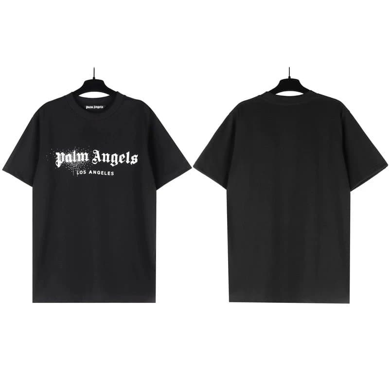 Palm Angels Graphic Tee Teddy Bear Print — Black diamond letter