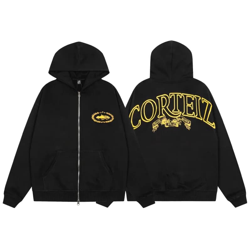Corteiz Track Pants Embroidered Logo — 751黑黄