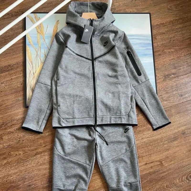 Nike Tech Fleece Hoodie and Joggers Set Heather Grey
