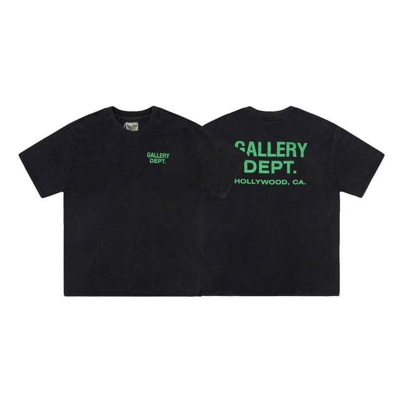 Gallery Dept. Screen Depot Tee Washed Black — D14洗水黑#基础款绿色印花