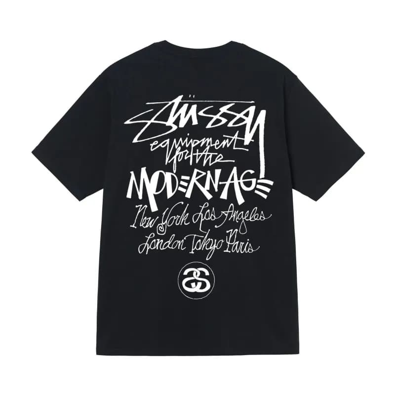 Stüssy Wizard Graphic Tee Blue Star Wizard — 黑色【字体】