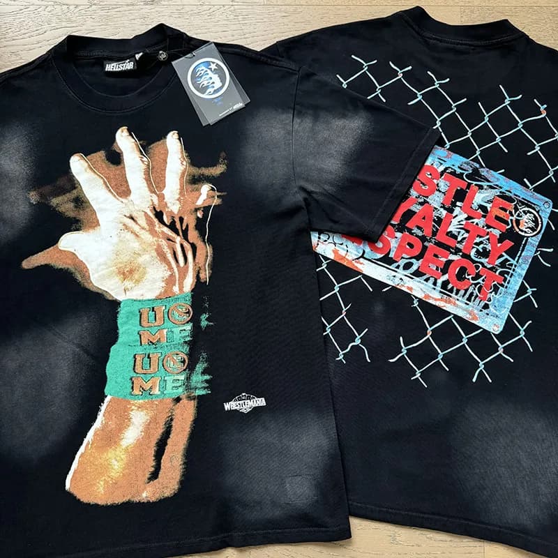 Hellstar Graphic Tee Flame Logo — 6750 洗水黑