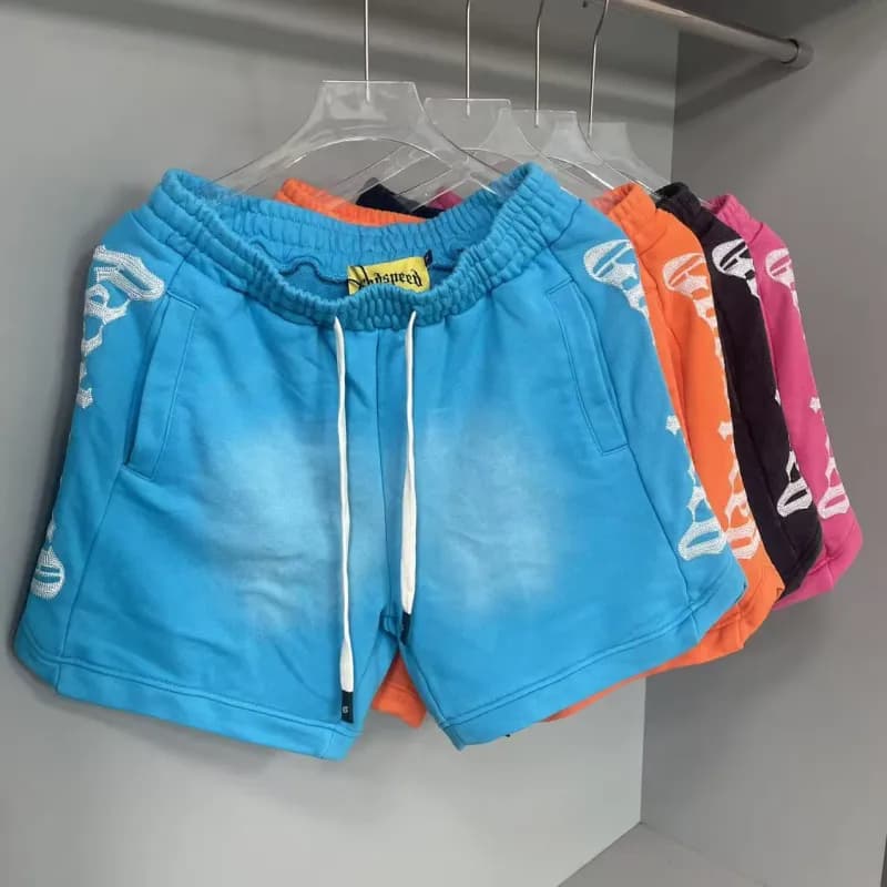 Sp5der Embroidered Sweat Shorts Gradient Wash