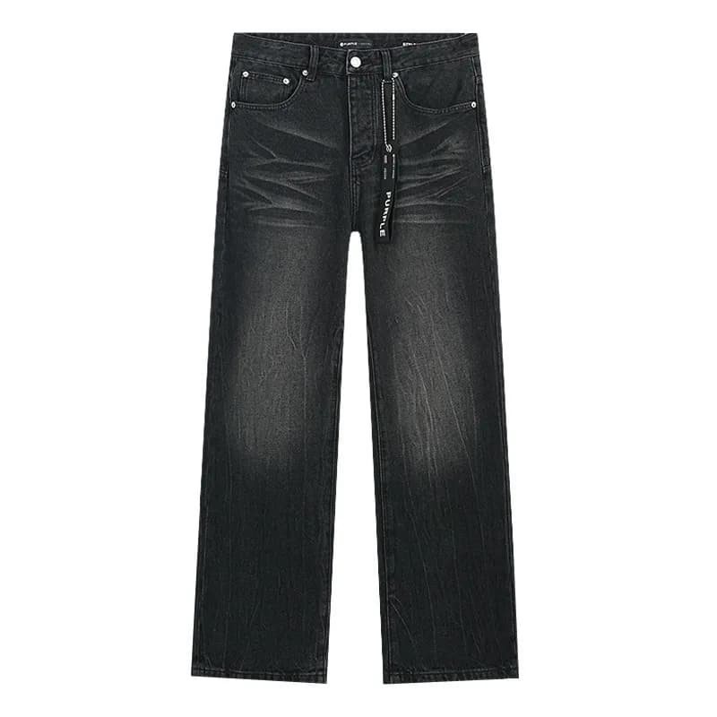 Straight Fit Jeans Washed Black