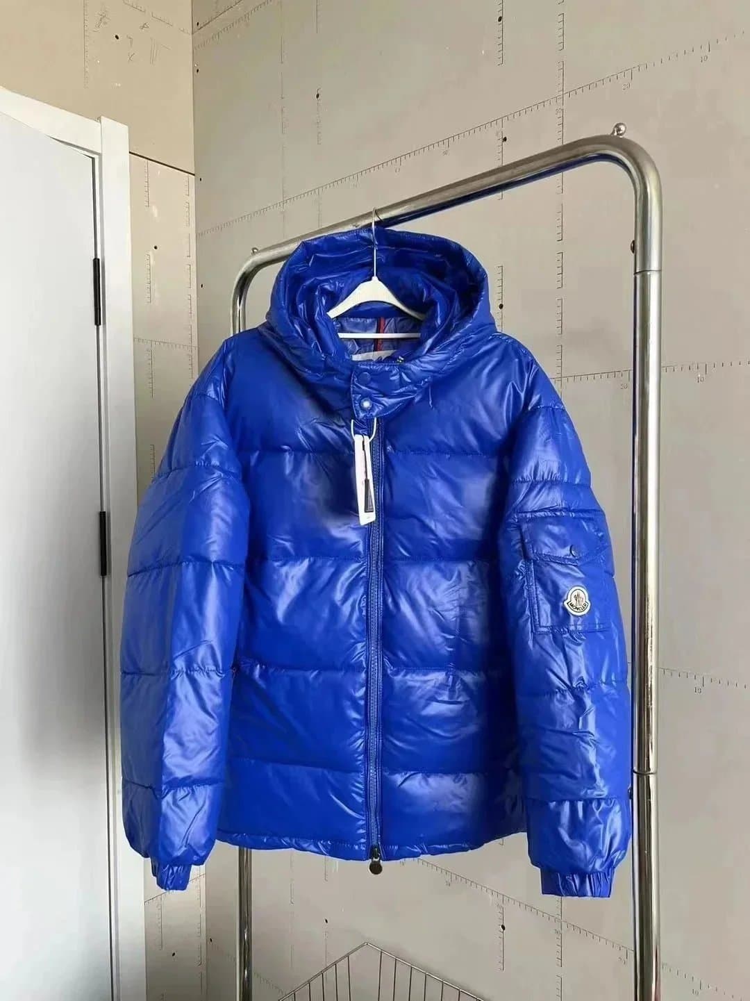 Moncler Puffer Jacket Shiny Royal Blue