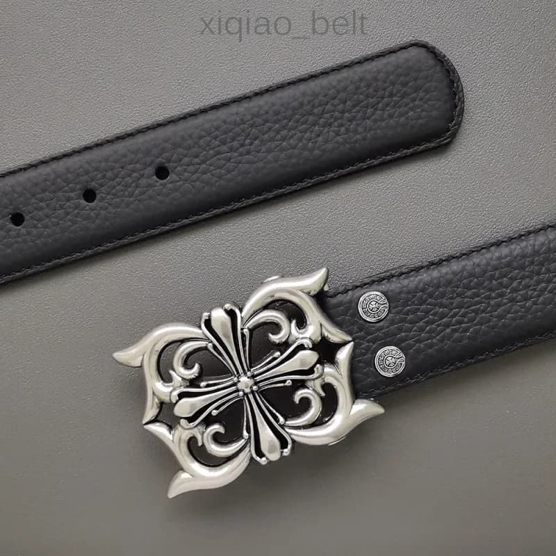 Chrome Hearts Cross Belt Ornate Silver Buckle