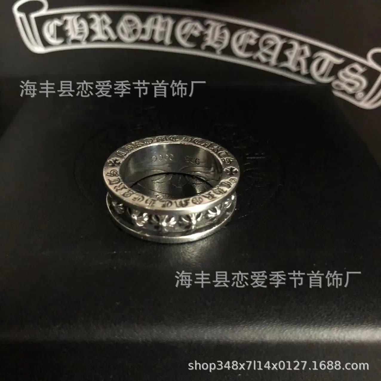 Chrome Hearts Cross Ring Ornate Scrollwork — 十字花戒指