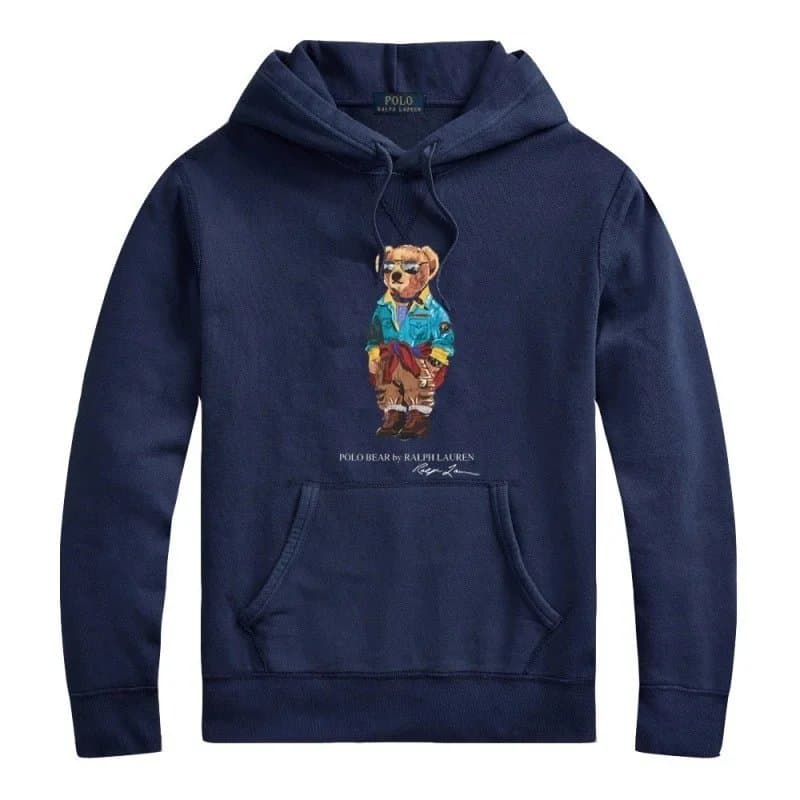 Polo Ralph Lauren Polo Bear Hoodie Navy with Embroidered Bear