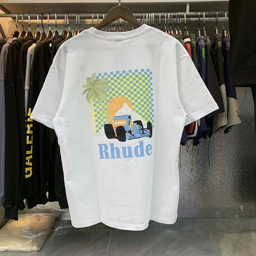 Rhude Graphic Tee Mountain Logo — 5059 白色
