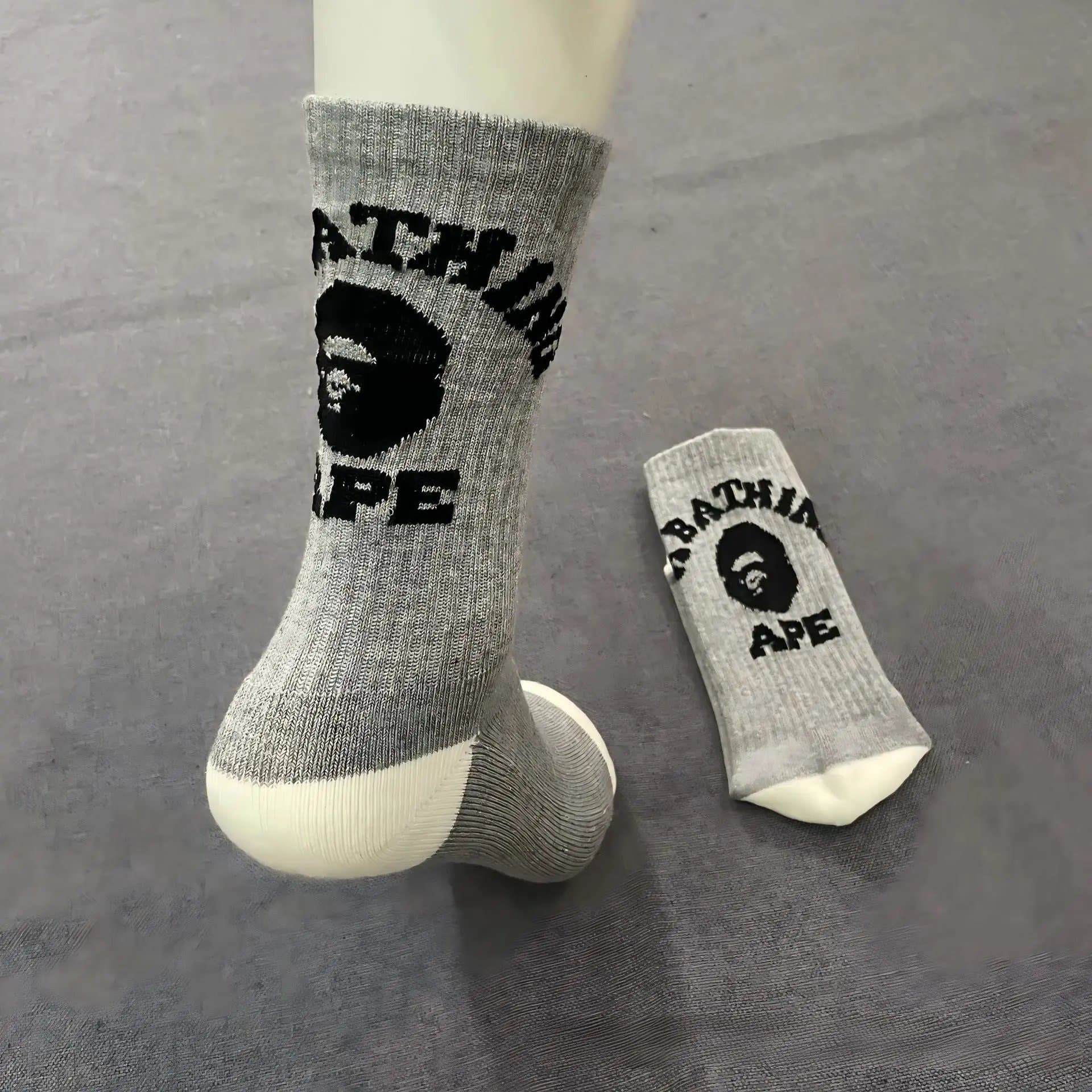 BAPE Crew Socks Ape Head Logo