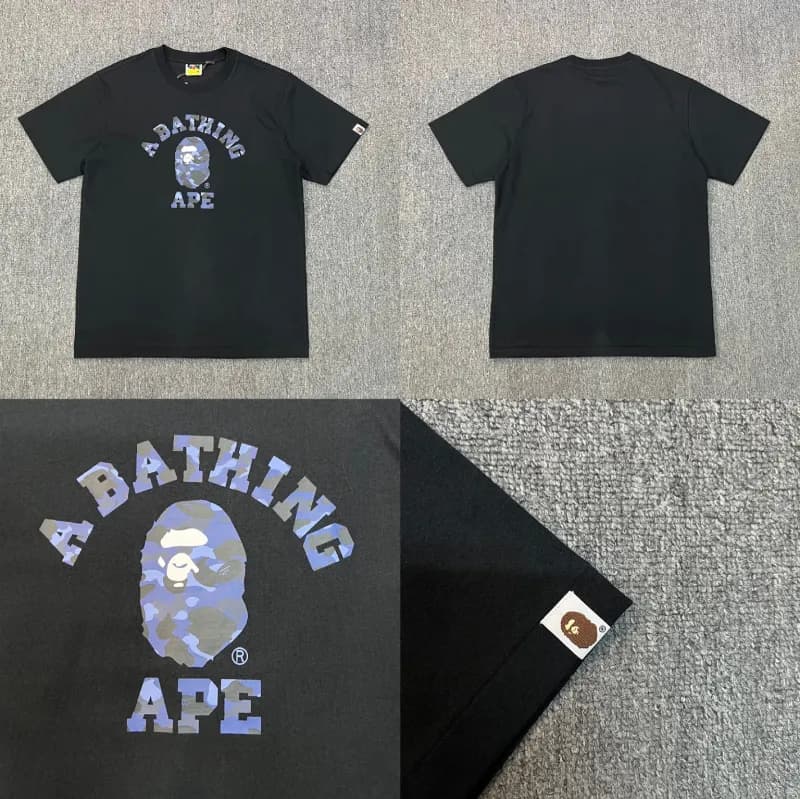 BAPE Graphic Tee Camo Ape Head