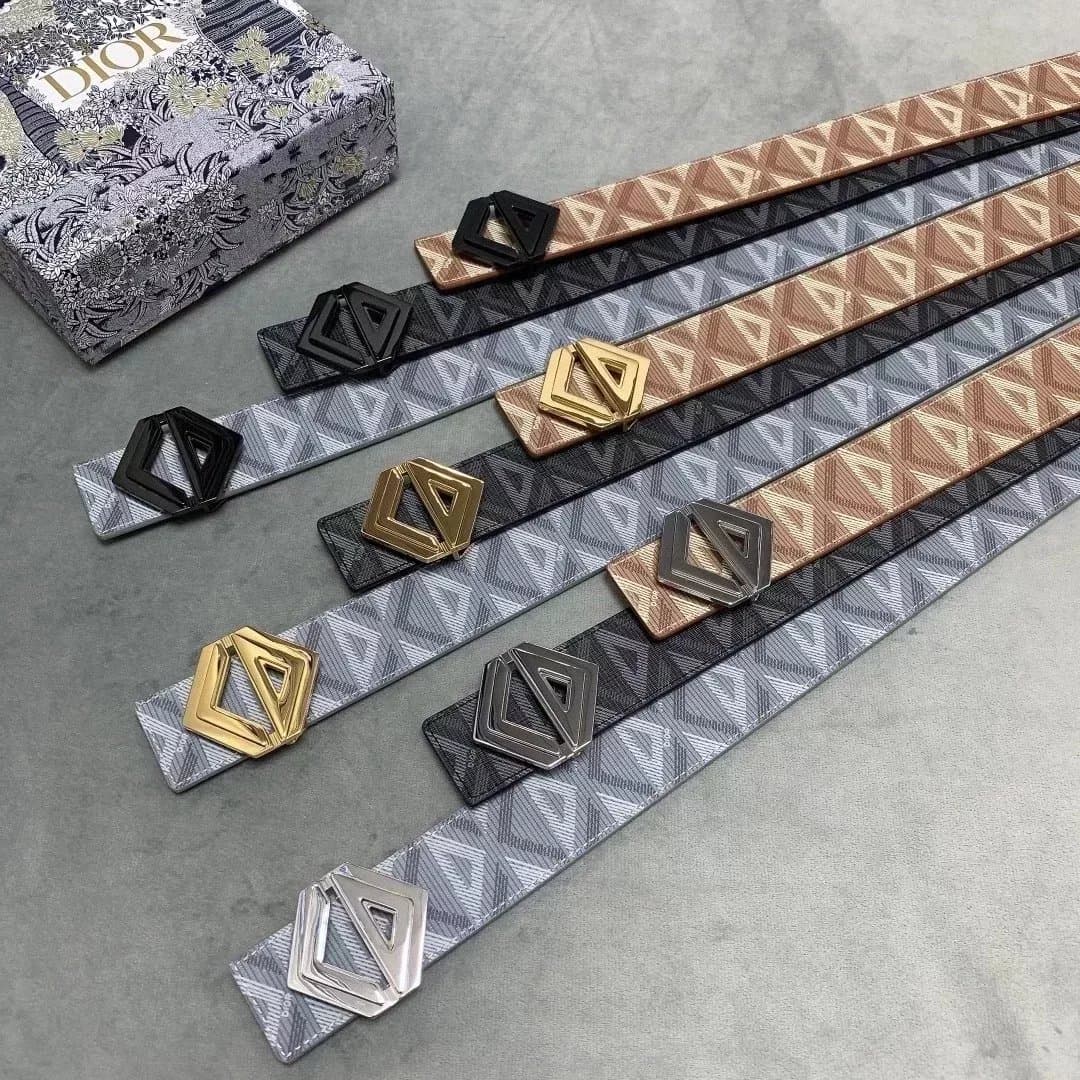 Dior Oblique Belt Geometric Print