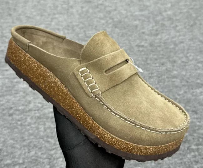 Birkenstock Arizona Mule Suede — 全包 驼色(木底款)