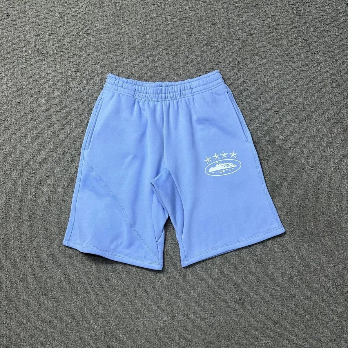 Travis Scott Graphic Shorts Pink Script Logo — 5817天蓝色