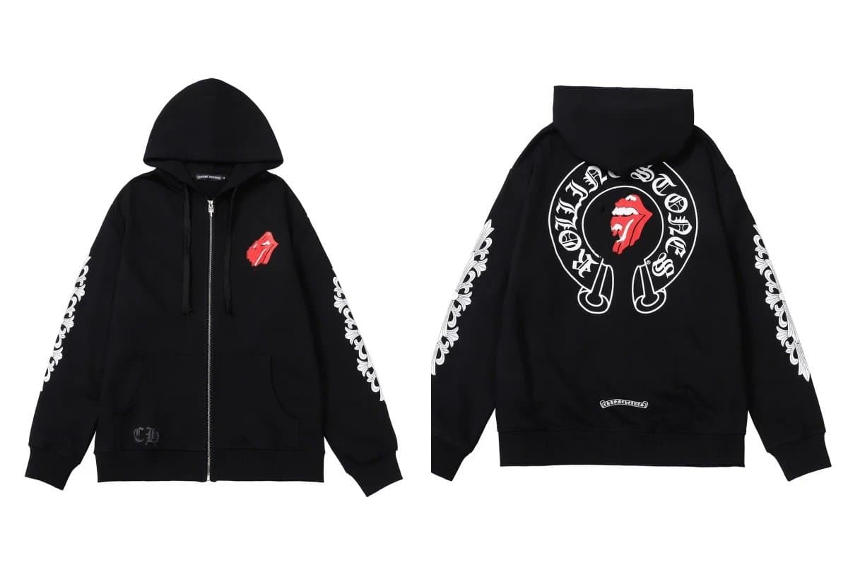 Chrome Hearts Zip-Up Hoodie Dagger Crest — 黑5013