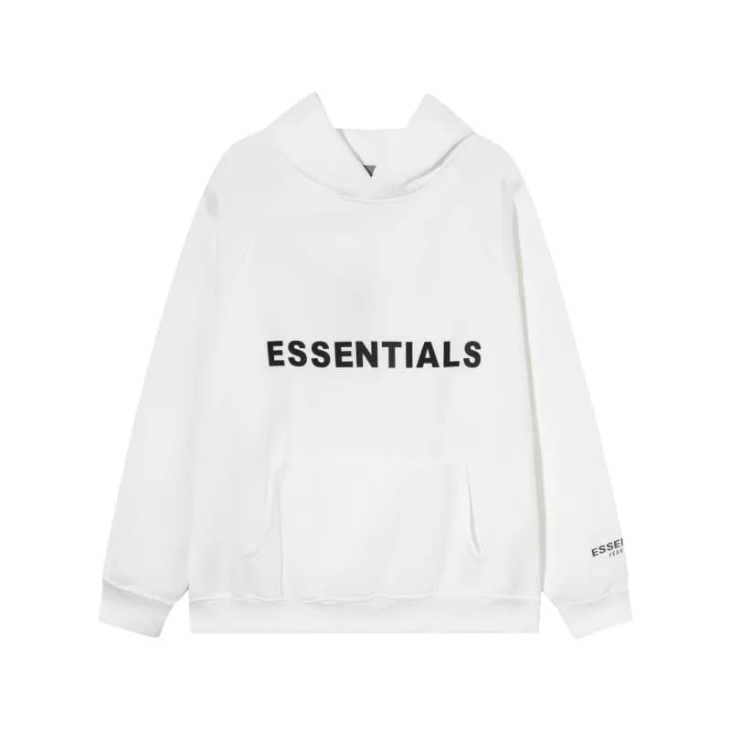 Fear of God Essentials Hoodie Arch Logo — 907 white