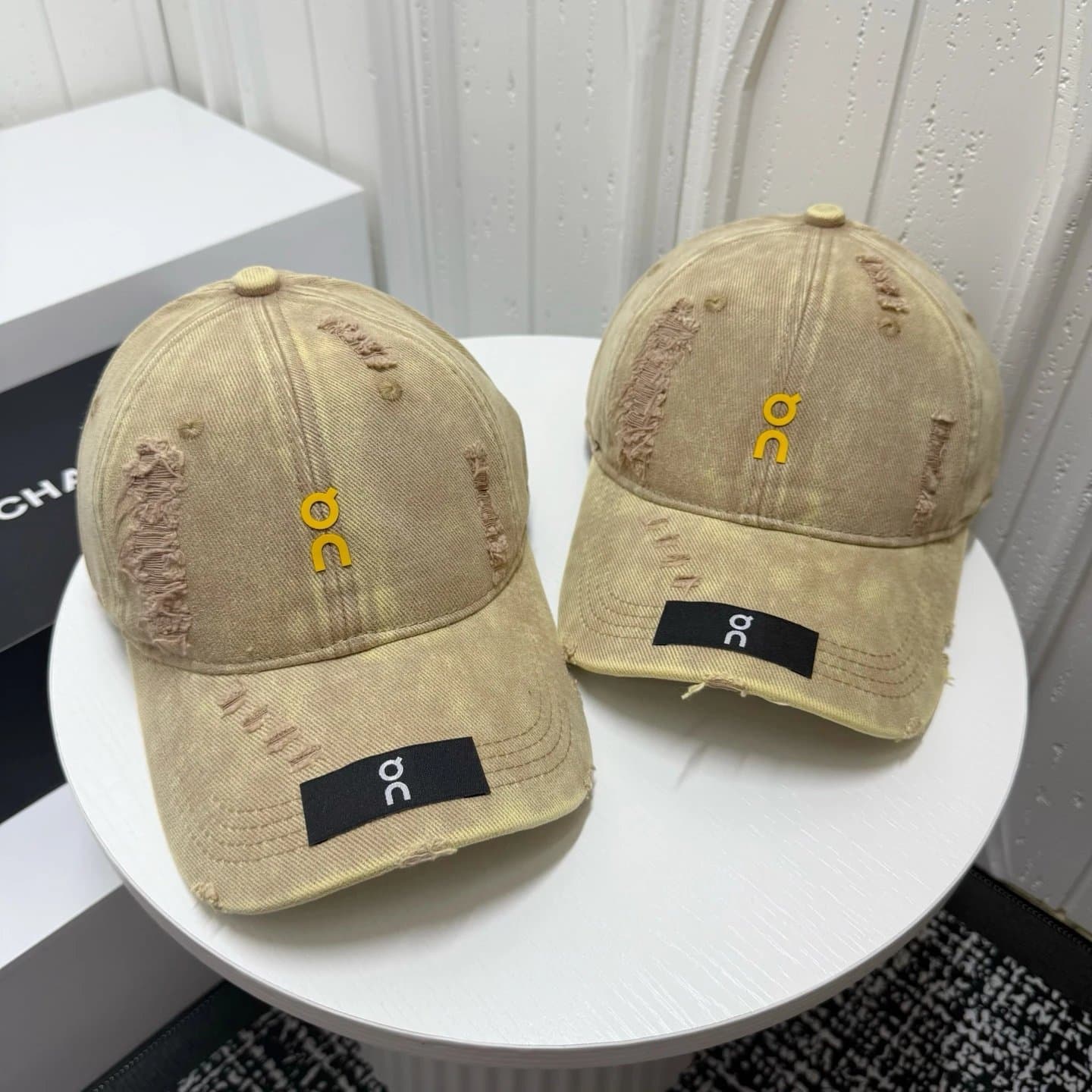 On Baseball Cap Distressed Logo