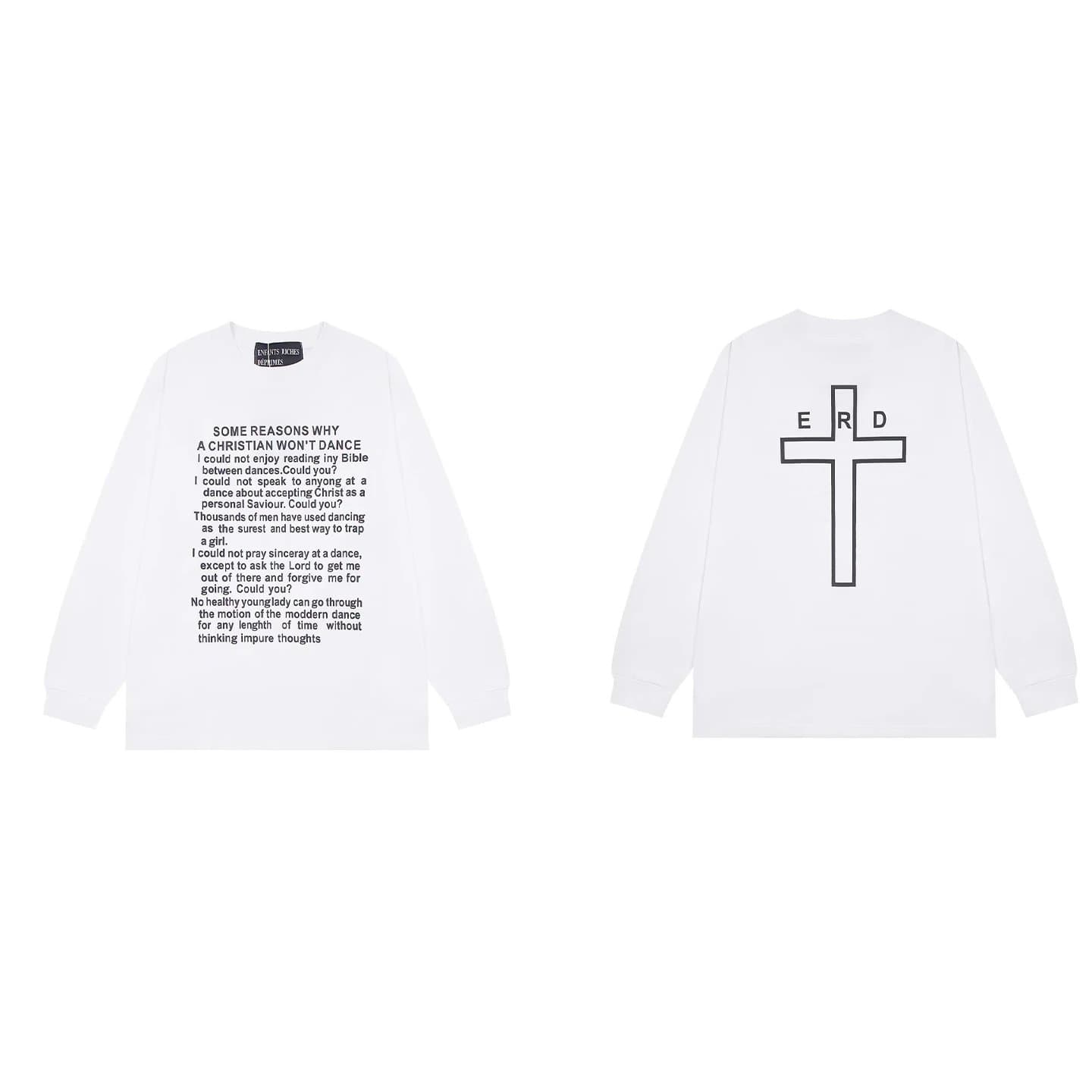 Fear of God Essentials Long Sleeve Tee E.R.D Graphic — White[25 Models]